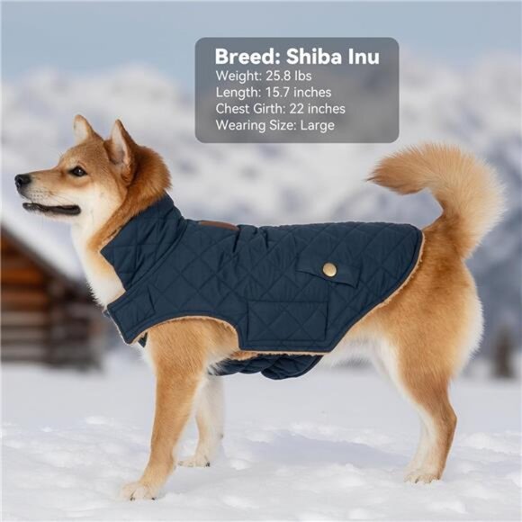 Dog Winter Coat, Dog Jacket Warm Fleece Lined, Waterproof Windproof Dogs Small - Picture 6 of 7